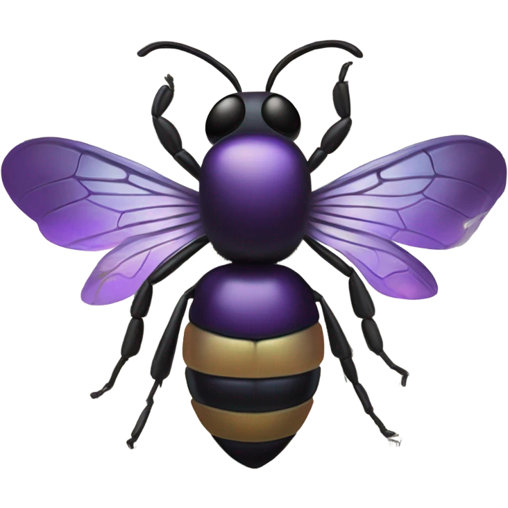 Newspaper and picture of purple bee in it emoji