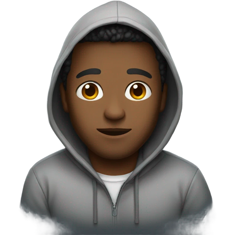 man wearing a hoodie  emoji