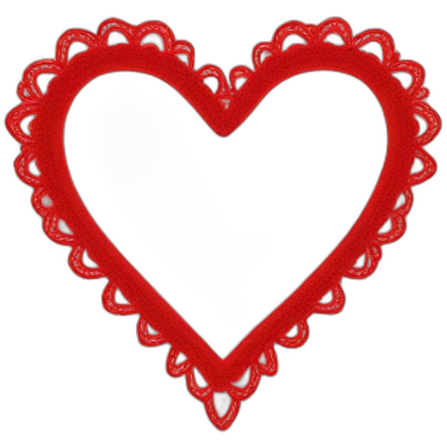 Red lace heart frame  emoji