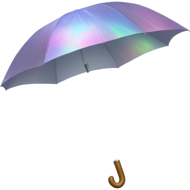 Holographic umbrella emoji