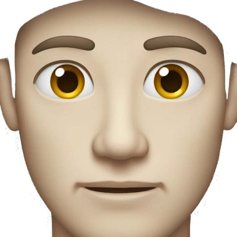 man with blue eyes and alopecy emoji