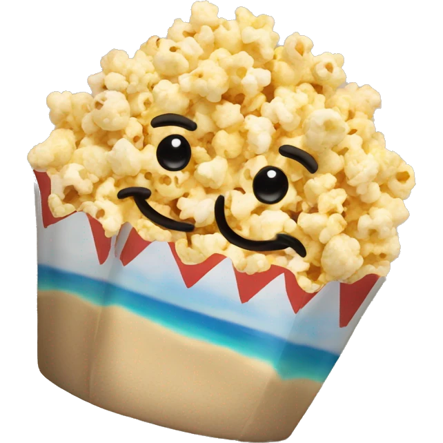 Popcorn on the beach emoji