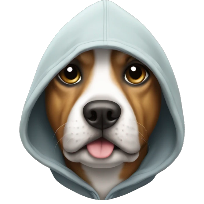 Dog wearing hoodie  emoji