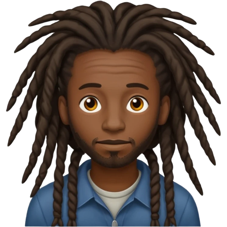 a black man with dreadlocks emoji