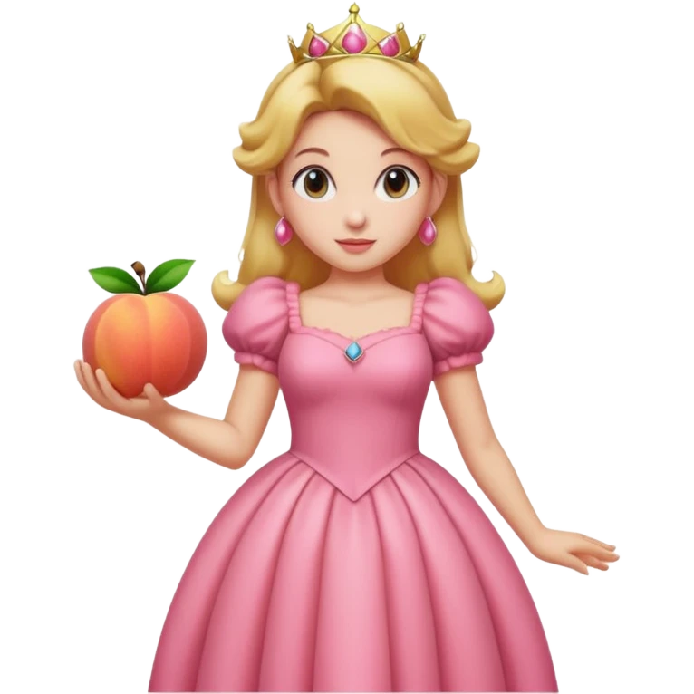 princess peach mixed with a peach emoji
