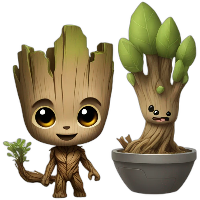 Rocket and groot emoji