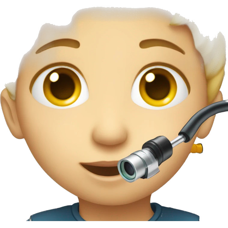 child with phonendoscope emoji
