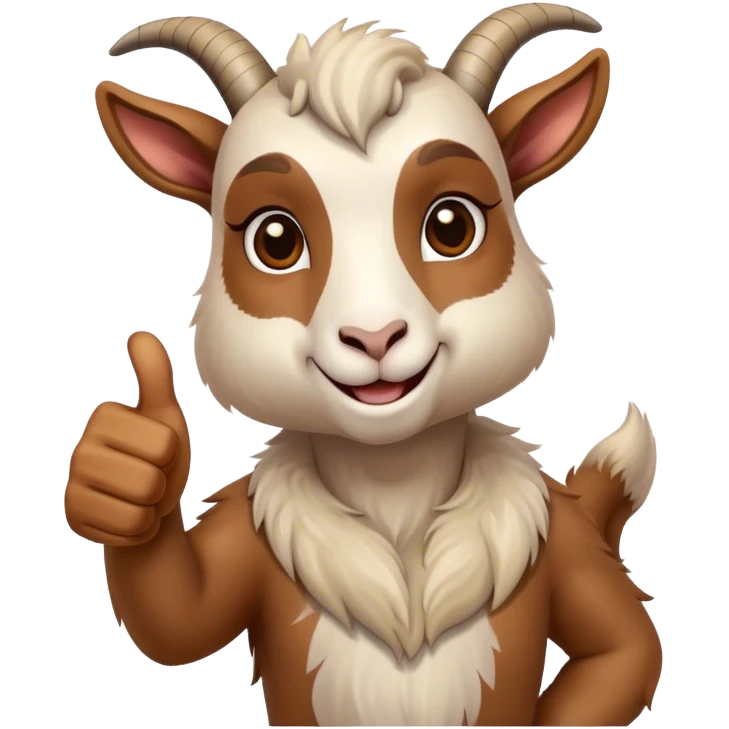 Goat thumbs up emoji