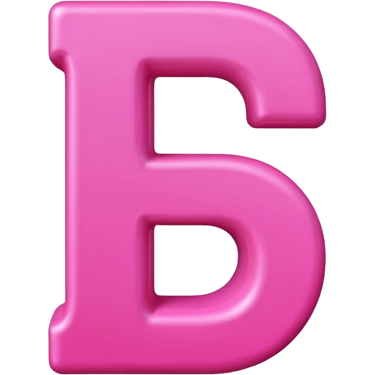 mix color pinks 3d letter p emoji