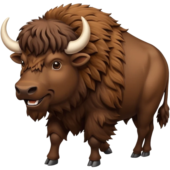 Smiling Buffalo in motion emoji