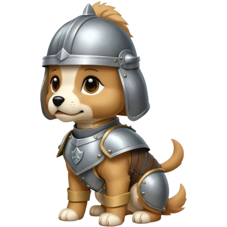 Armored puppy emoji