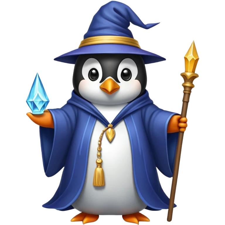 Penguin Wizard emoji