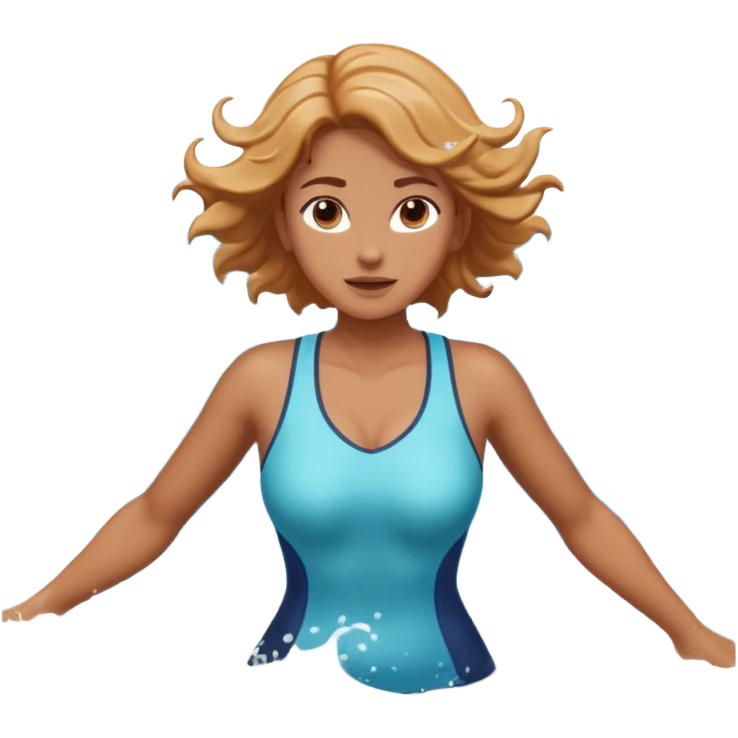 woman standing in ocean waves, water splashing around her, confident expression, dynamic sea motion, cinematic ocean vibe, 3D cartoon style, mobile game icon style, clean background, no text, no watermark
  emoji
