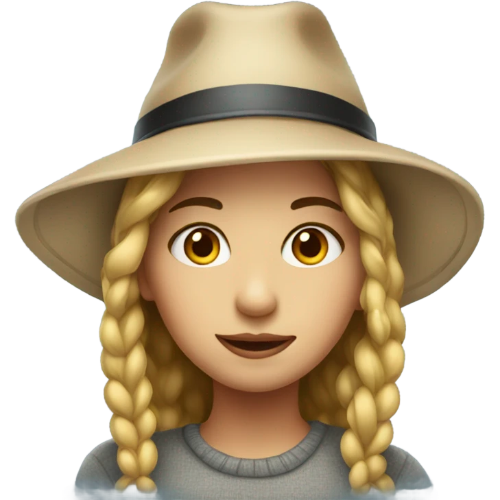 portrait of a girl with hat emoji