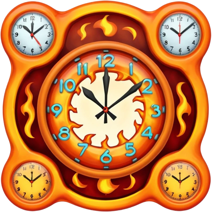 surreal hell, melting clocks, impossible geometry, dreamlike emoji