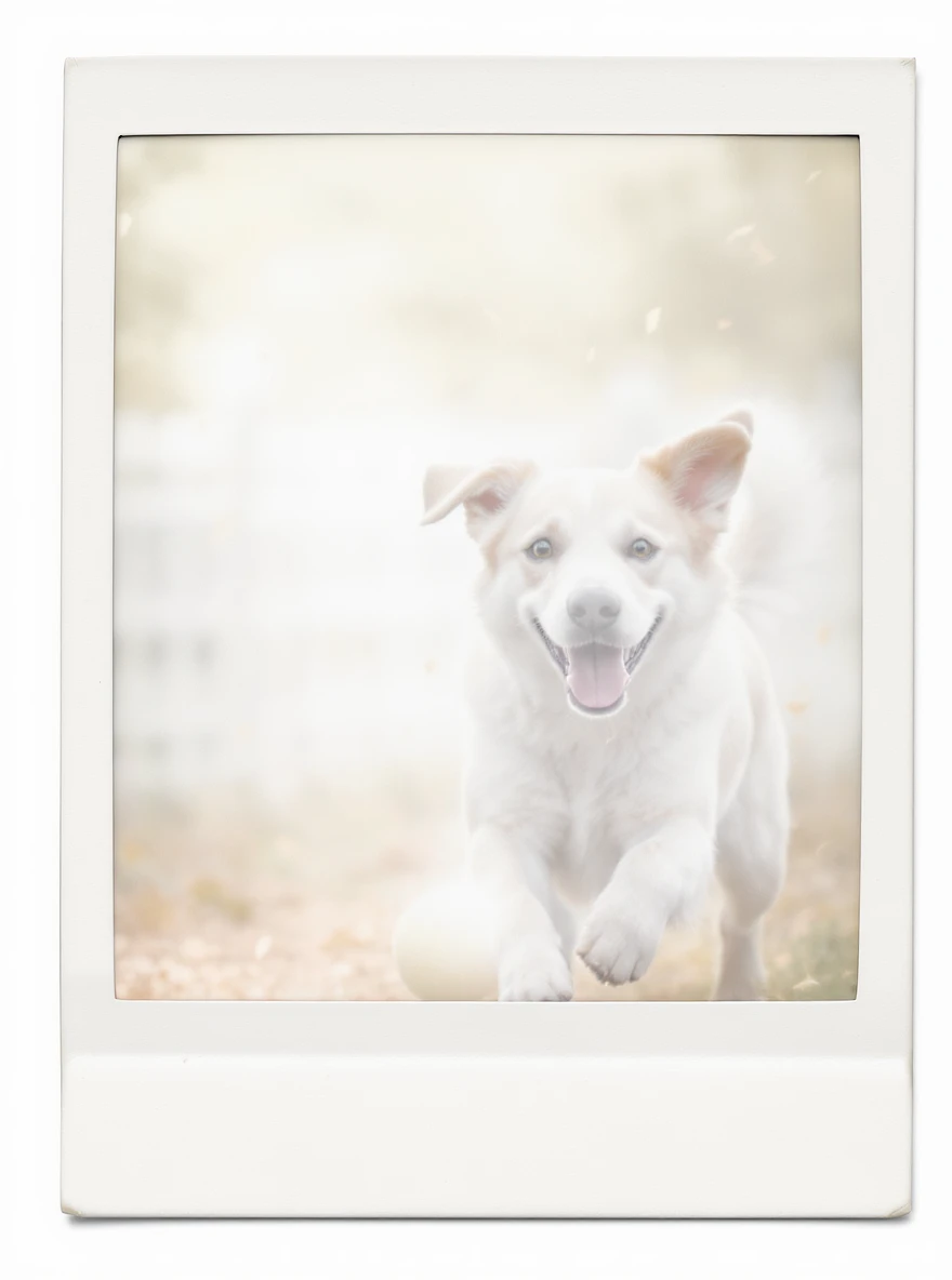 happy dog running after ball emoji