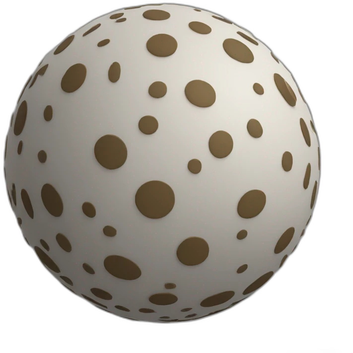 3d sphere with donkey skin pattern texture emoji
