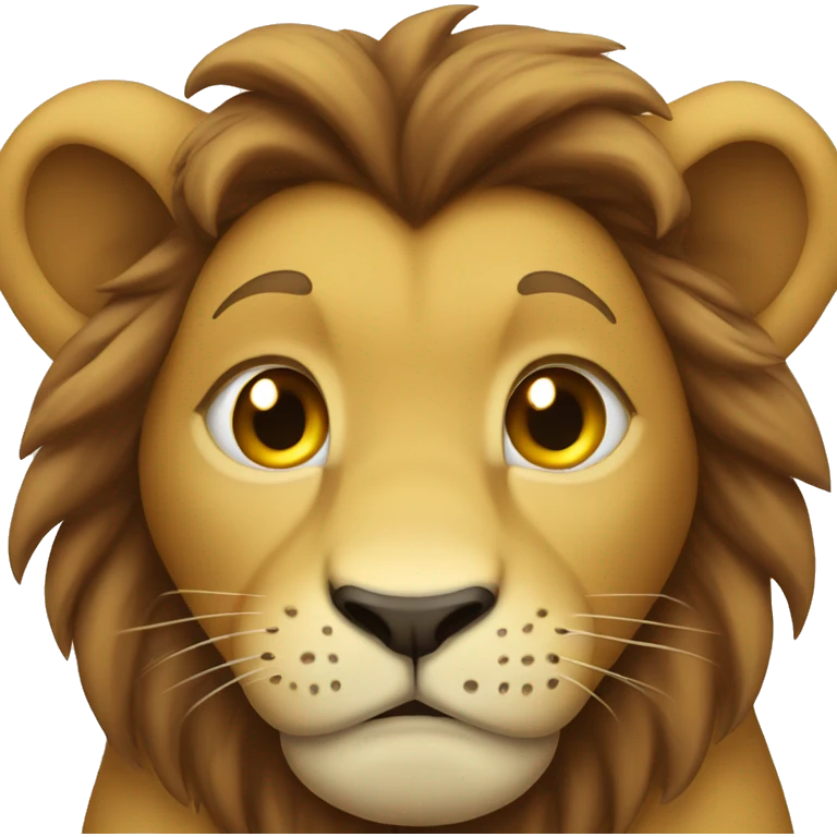 Cute young male lion holding back tears 🥹  emoji