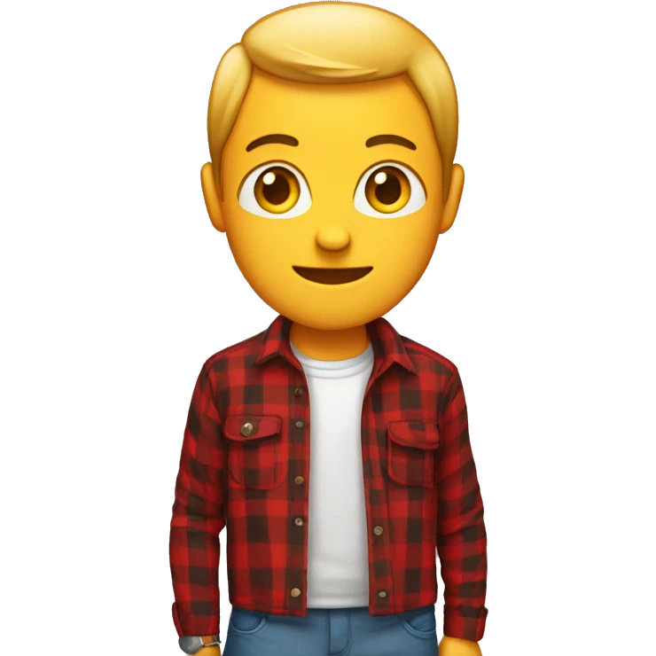 casually red plaid shirt emoji