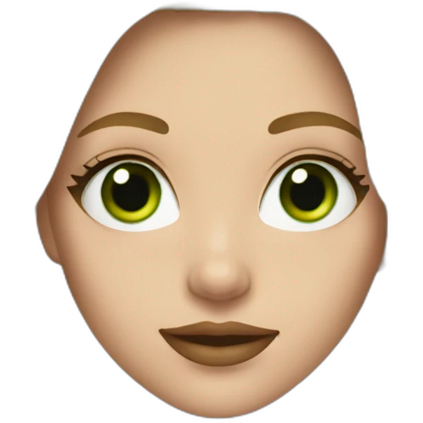 Girl with long blond hair and green eyes makeup  emoji