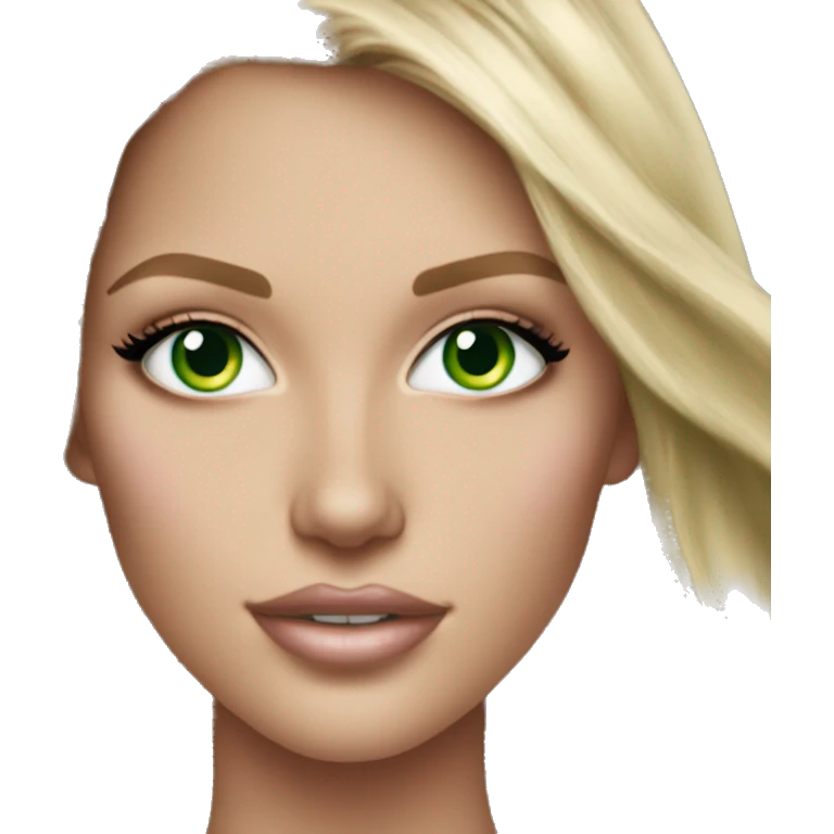 Realistic victoria secret model blonde green eyes  emoji