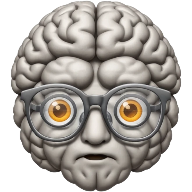 Мозг в очках  emoji