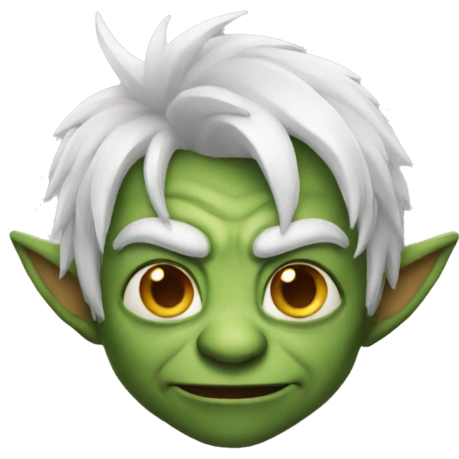 goblin with white hair  emoji