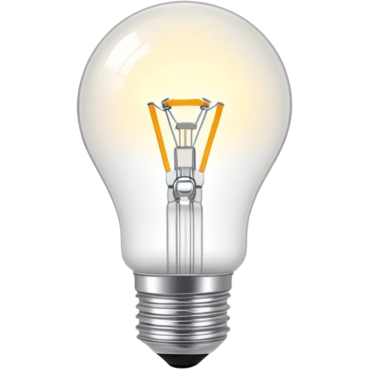LED light bulb, energy efficient emoji