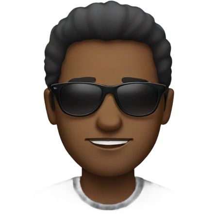 Half black guy wearing sunglasses  emoji