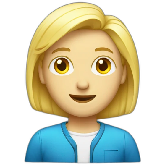 Blond programmer wink emoji