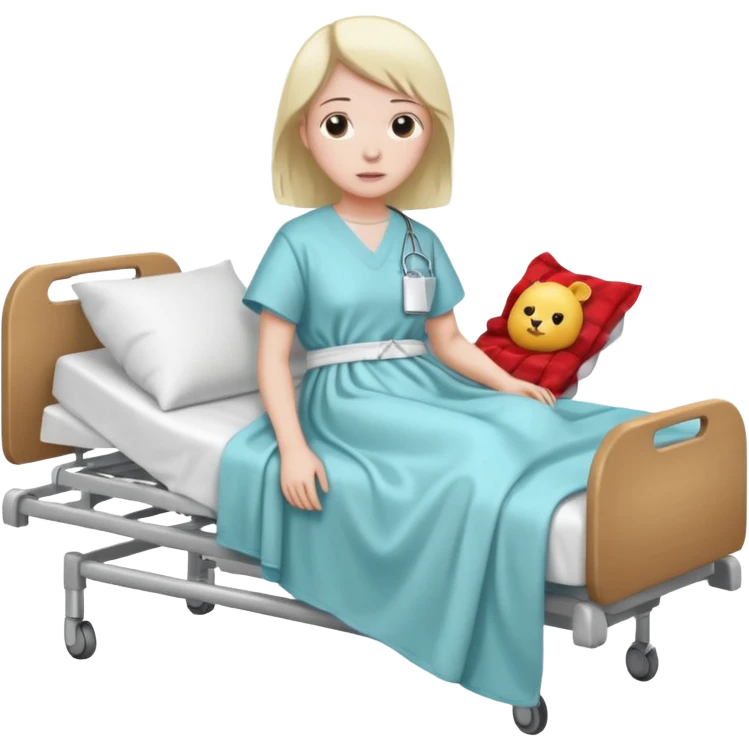 person sick in hospital bed emoji