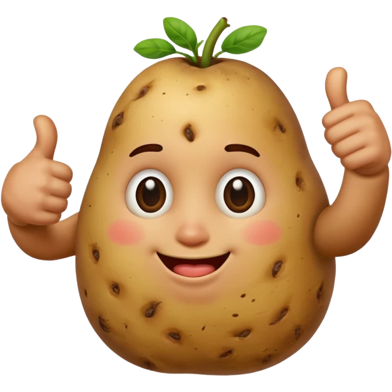 A Potato Doing a Thumbs up emoji