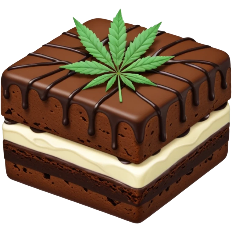 Weed brownie emoji