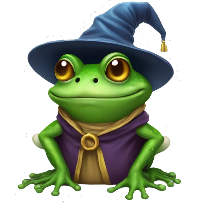 Wizard frog emoji