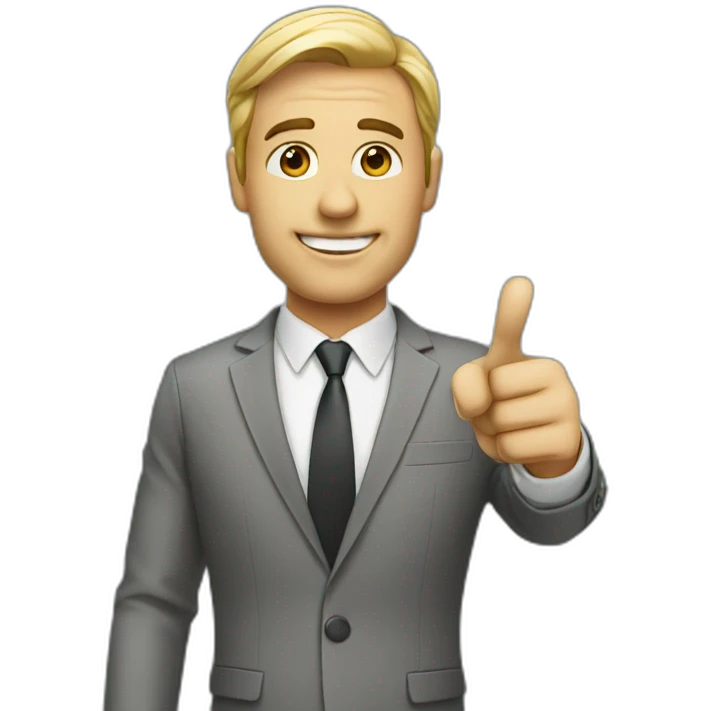 businessman pointing you emoji