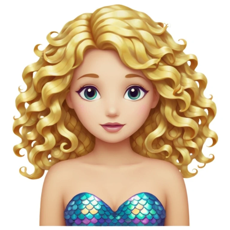 loira cacheada sereia emoji