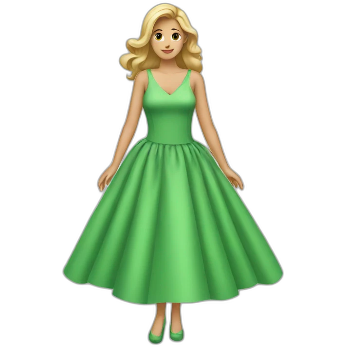 Green dress emoji
