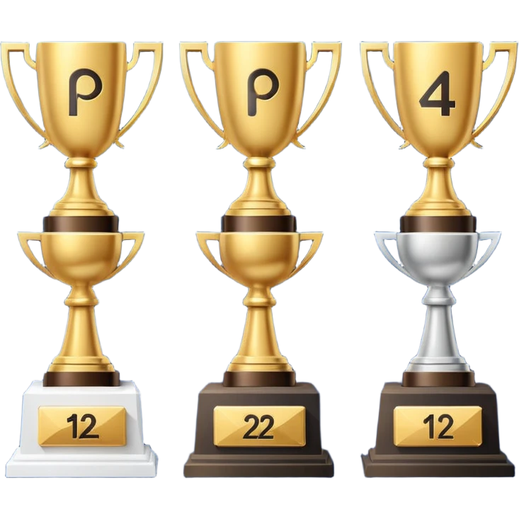 PlayStation trophy icons in PS5 style, flat minimalist UI, platinum, gold, silver, and bronze trophies displayed vertically with numbers next to each icon, dark background, official PlayStation design, clean and modern interface, similar to PSN profile trophies layout.” emoji