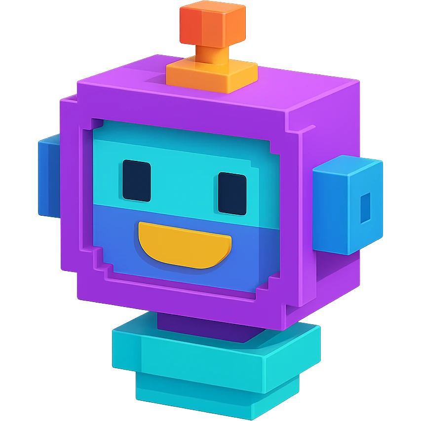 friendly purple robocop like ai sales teammate (head only) emoji