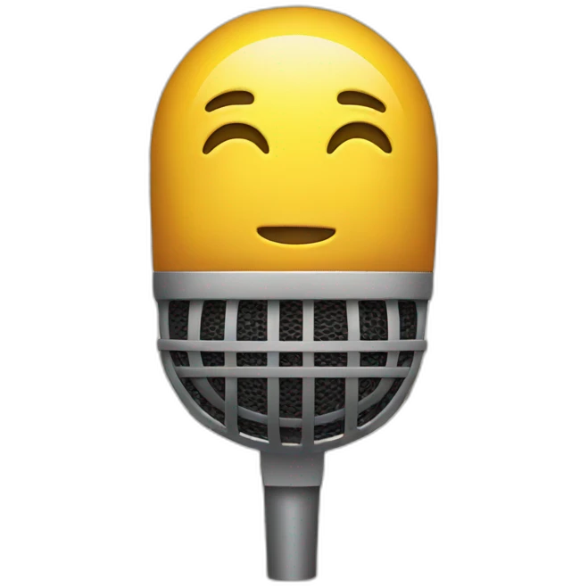 Mic with notes emoji