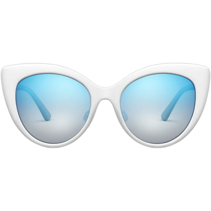 white luxury cateye sunglasses emoji