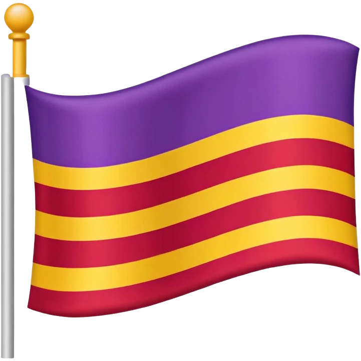 flag with three horizontal stripes: red at the top, yellow in the middle, and purple at the bottom emoji