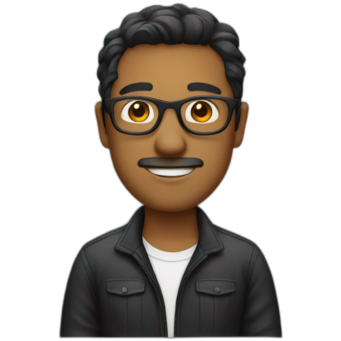 Guy wearing black glasses emoji