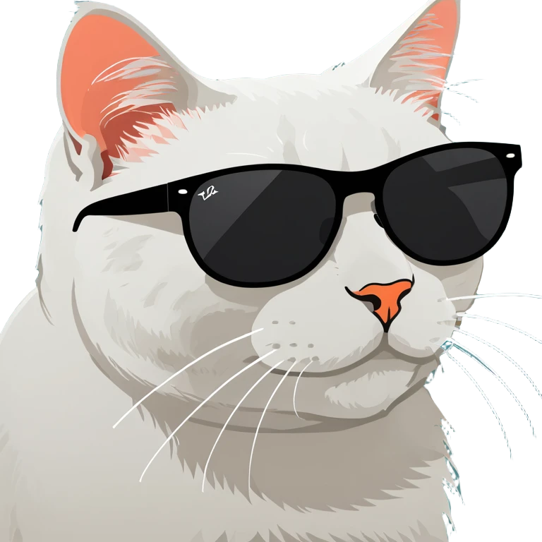 Cat with sunglasses emoji