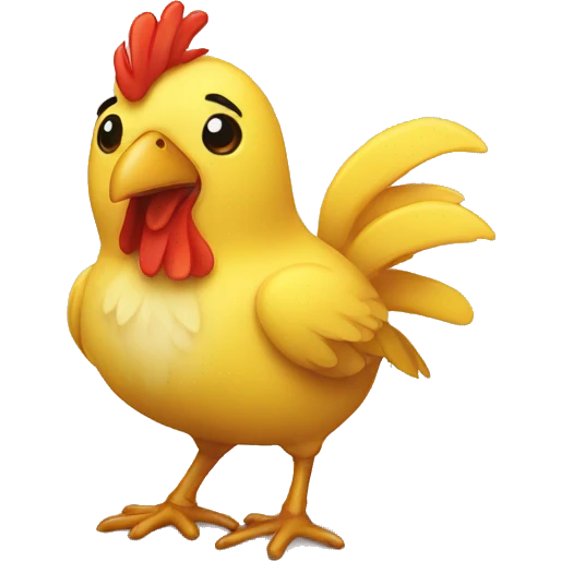 Pollito tomando te emoji