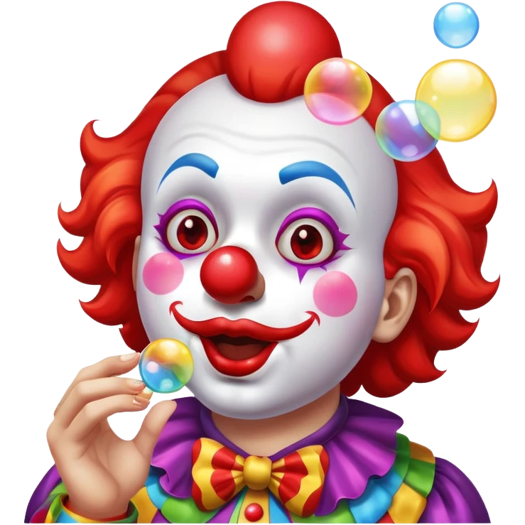 bright clown with soap bubbles emoji