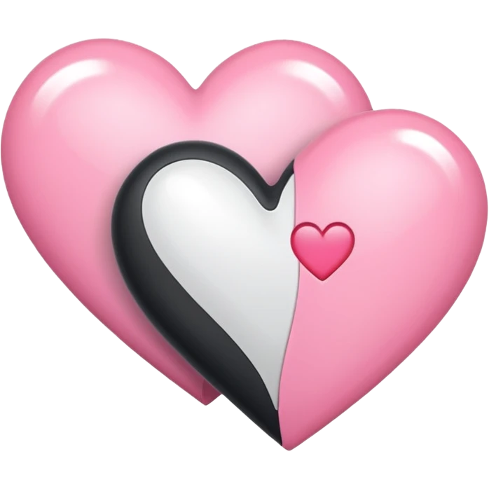 corazones blancos  y rosado emoji
