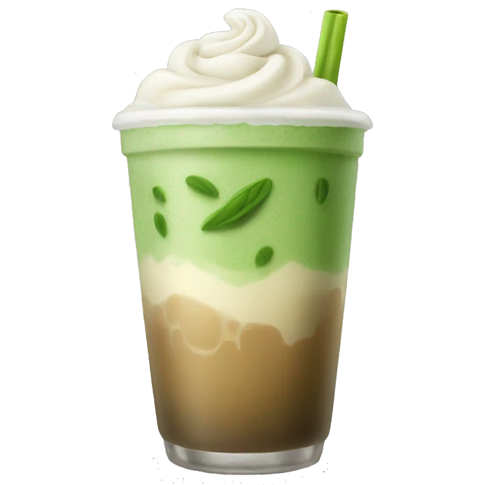 Iced matcha latte emoji