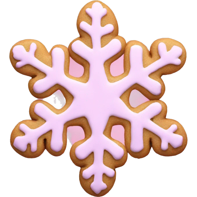 pink snowflake cookie  emoji