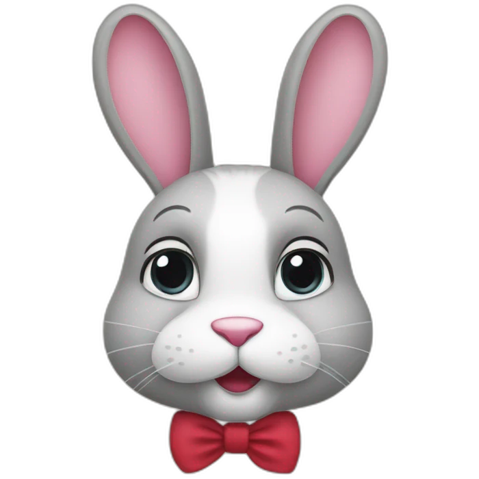 Mascotte lapin creatif emoji